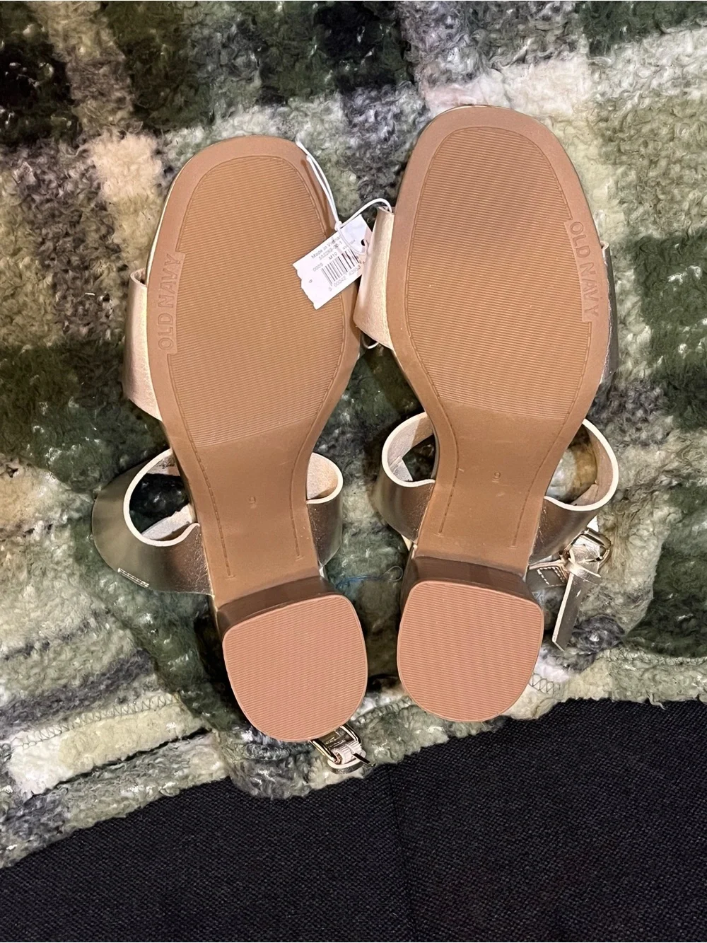 Old Navy Metallic Gold Dual-Strap Women’s Sandals